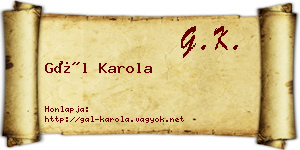 Gál Karola névjegykártya