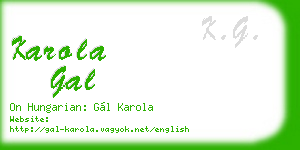 karola gal business card